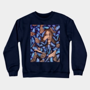 A Moth Among Butterflies Colour Version Crewneck Sweatshirt